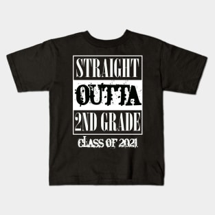 Straight outta 2nd Grade class of 2021 Kids T-Shirt